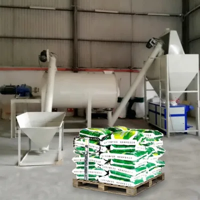 Semi Automatic Dry Mortar Production Line Construction Gearbox Cement Sand Fly Ash Mixer