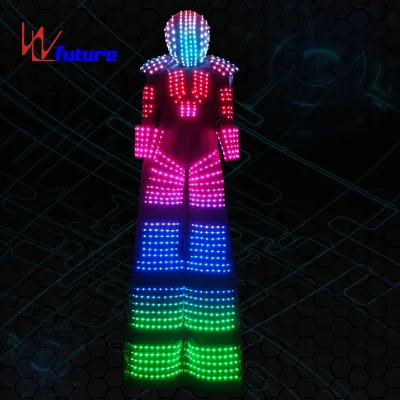 OEM Hot Sale 1-Piece Black LED Robot Costume for Adults Luminous Halloween Cosplay for Transformers for Men Performance China