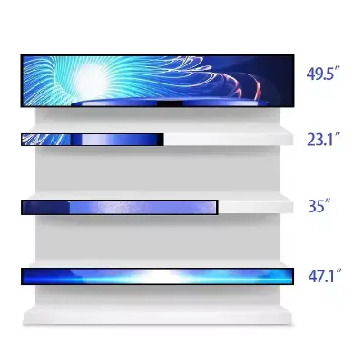 55 Inch Android Customizable LCD Bar Screen Digital Signage Display Full Perspective Optimal Angle for Retail Store-Rina Tech
