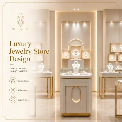 Turnkey Eco-Friendly Heavy Duty Jewelry Store Design Custom LED Lighting Display Showcase Furniture Full Shop Fit Service for