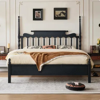 Customize Modern Royal Traditional Bedroom Furniture Set Wood Storage Bed with Master Wedding Design