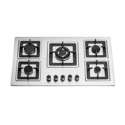 5-Burner Built-In Stainless Steel Gas Stove New Solar Electric RV Table Cooker for Kitchen for Household Car Battery Powered