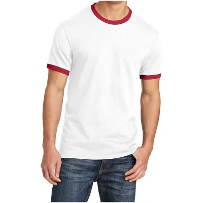 Customized Wholesale Solid-color Round-neck Pure Cotton Sports High-quality Breathable Oversized Short-sleeved Shirt