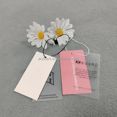 High Quality Custom Swing Tag Printed Brand Logo Recycled Paper Hangtag for Clothing and Shoes