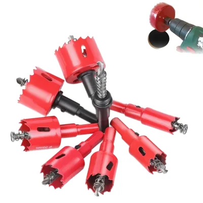 Hibiscus Golden Bloom M42 Bi-Metal Drill Bit Set 15-200mm for Woodworking Aluminum Plasterboard Versatile Hole Saw PV 1 Year