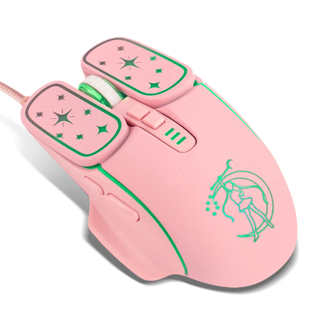 Ultra-Precise 7200DPI RGB Lighting Ergonomic Design and Smooth Tracking Wired Gaming Mouse for Computer Desktop Use