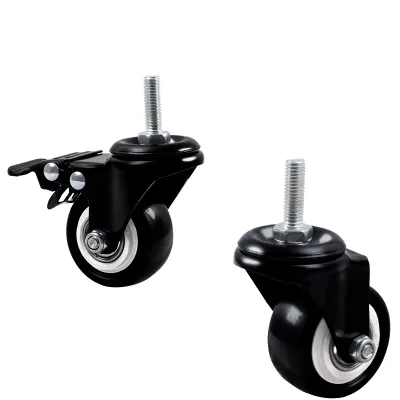 Factory Direct Sale 1.5/2 Inch Golden Diamond Steel Entry Contemporary Furniture Caster Double Bearing Screw Cart