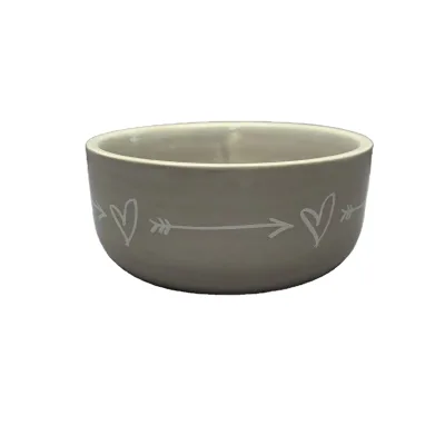 Ceramic Raised Cat and Dog Bowl with Anti-Slip Wooden Stand
