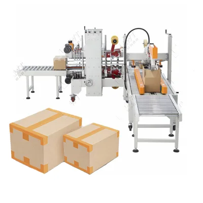 LWT Packaging Line Automatic Side Top and Bottom Carton Box Case Taper Sealer Machine for Small Box