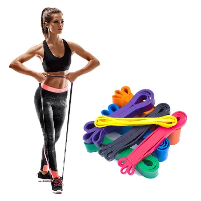 Men 2080 Long Muscle Training Elastic Pull up Band Auxiliary Belt Loop TPE Workout Strips Exercises Training Equipment