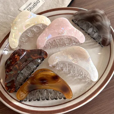 Acetate Mermaid Hair Clip High Quality Shark Clip Updo Back Head Elegant Hairpin Hair Accessory for Women