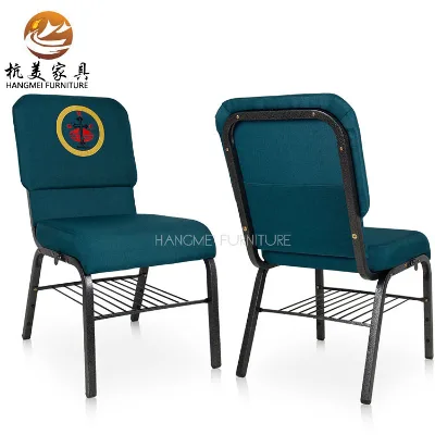 China Wholesale Stackable Steel Knock Down Chair Used for Church Commercial Use Modern Design High Capacity