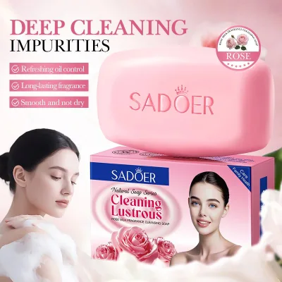 SADOER Wholesale Rose Milk Fragrance Cleansing Soap Niacinamide Refreshing Oil Control & Brightening Body Soap for Oily Skin