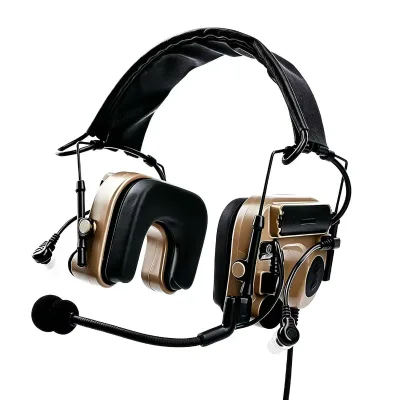 U-shaped Sound Pickup Noise-canceling Tactical Headset Earphone Headband Style air Tube Live-action CS Equipment