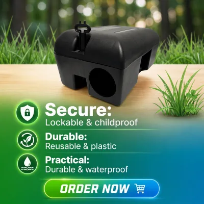Hot Trending Products Multi Purpose Rat Bait Station Universal Lockable Plastic Rodent Bait Box With Key
