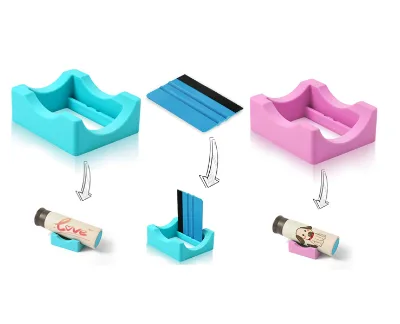 Small Silicone Cup Cradle with Scraper for Crafting Tumbler Holder for Crafts Use to Apply Vinyl Decals