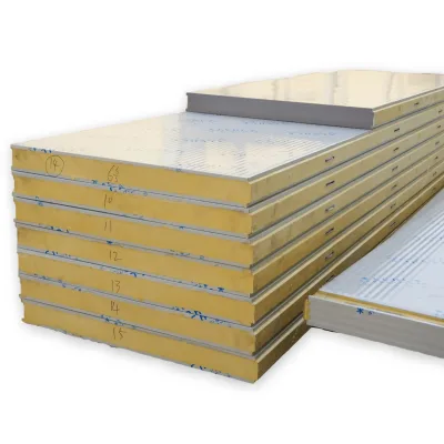 Polyurethane Sandwich Board Thermal Insulation Energy Saving Fire Resistant Water Resistant Features for Workshop Hotel