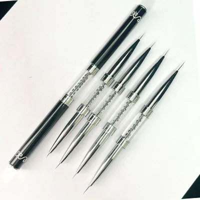 Double Head Nail Wire Drawing Pen Professional Nail Supplier Factory Customized 7mm 11m 9mm 12mm 15mm Nail Art Brush