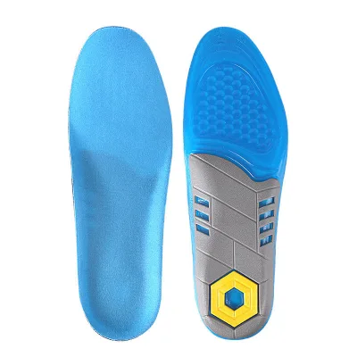 TPE Tricolor Insole Comfortable Soft Sports Cushion Massage High Elastic Shock Absorption Non-slip Insole