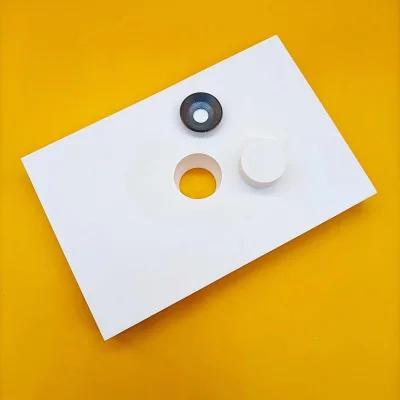 Hole-embedded Welding Liner 150*100*20mm, High-temperature Resistant Chute Alumina Ceramic Wear-resistant Liner