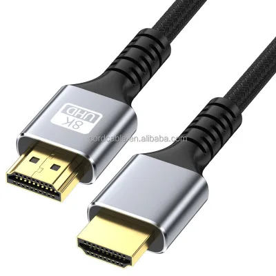 Certified UHD 8K 60hz 4K 120Hz 2.1 Gold Plated HD-MI to HD-MI Cable Video Wire HD-MI Kabel 3D Cavo 1M 2M 3M Cabo 2.1 HD-MI Cable