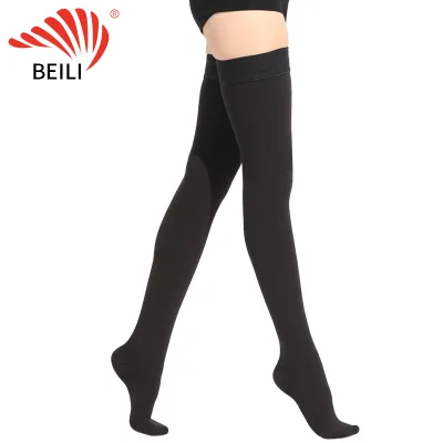 Factory Customized 23-32mmhg Thigh High Pressure Socks Are Suitable for Nurses to Use High Elastic Pressure Socks