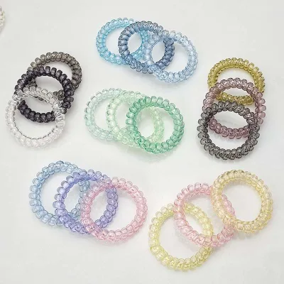 Telephone Wire Elastic Hair Rubber Bands Candy Color Hair Tie Sets for Women Girls Hair Accessories