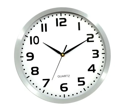 Slmple Style Best Sale Custom Printing Face Quartz Round Aluminium Wall Clock