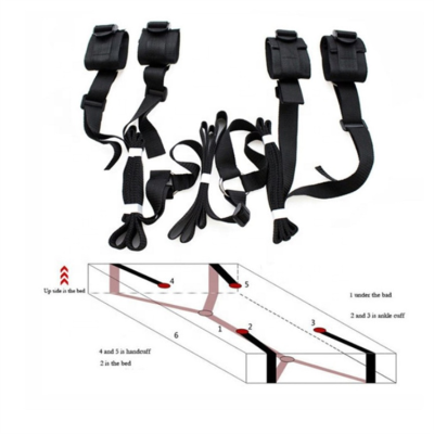Nylon BDSM Bondage Slave Belts SM Games Adult Sex Toys Bed Restraint System Bondage