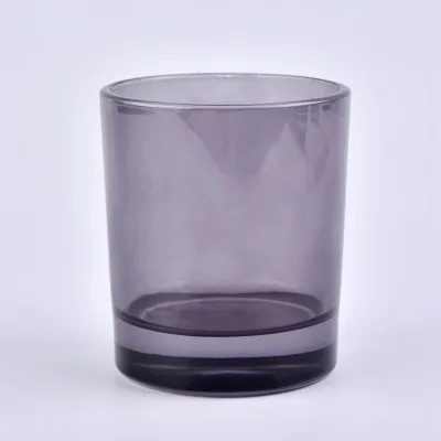 High Quality Luxury Grey Glass Candle Jar Wholesale