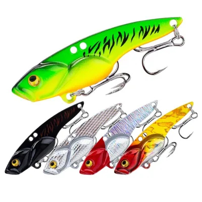 Teflon Coated Rustproof Treble Hook VIB Lure Metal Vibration Bait for Kayak Fishing