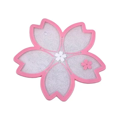 Coffee Heatpad Water Clear Coaster Cute Sakura Cup Coaster Cute Cherry Blossom Decor Insulation Cup Pad