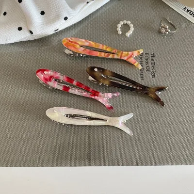 Handmade Acetate Goldfish Fish Hair Clip Duckbill Clip Sweet Girl Bangs Forehead Accessory