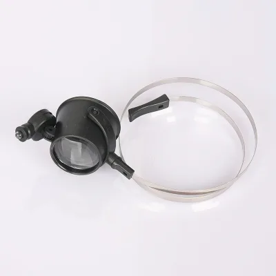 15x LED Lamp Eye Mask watch Repair Magnifier with Metal Ring
