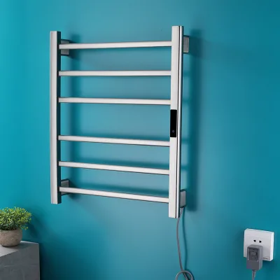 Customized Stainless Steel Brushed Black Gray Gold Towel Heater Bracket Guide Rail Electric Drying Machine Towel Rack