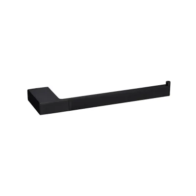 Matte Black Shower Room Wall Mounted Towel Ring Bracket Embedded square Brass Towel Rack Suitable for Bathrooms