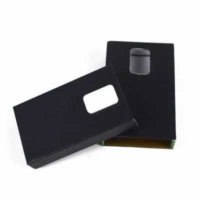 Recycled Eco-Friendly Portable Child Resistant Cartridge Packaging Box with Lid and Sliding Drawer