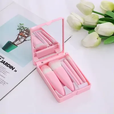 Colorful 5-Piece Professional Makeup Brush Set with Deep Cleansing Feature for Household & Car Use 1 Year Warranty