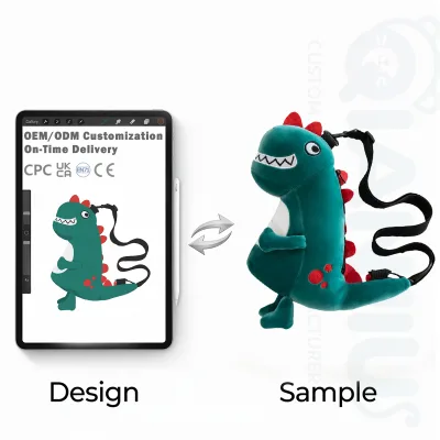 Low MOQ Custom Design Stuff Plush Doll Backpack Stuffed Animal Toys Plush Backpack Custom Plush Bag Custom Plush Backpack