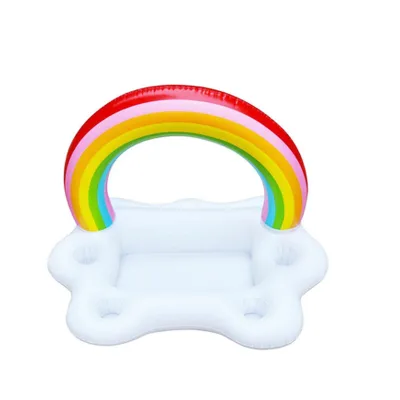Custom Inflatable rainbow Drinks Float As Party Drink Cup Holder
