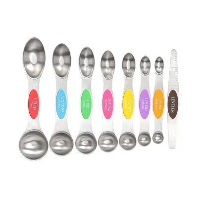 Modern Strong Magnetic Stainless Steel Coffee Scoop with Gram Scale Double-Headed Eco-Friendly