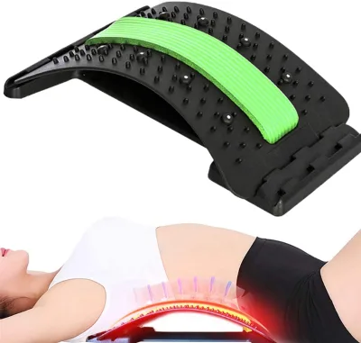 Back Massager Cracking Device, Upper and Lower Back Stretcher Posture Corrector for Men and Women