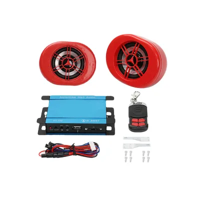 Motorcycle Mp3 Player Stereo and Alarm Security 2 Speakers Hot-selling Motorcycle Anti-theft Bt Line Array Car Shape Speaker
