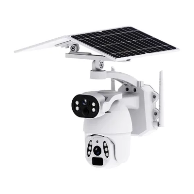 Solar-powered Dual-lens Camera 360-degree Panorama|Detection and Alarm|Two-way Audio 6MP ultra HD Solar Camera Q6Max
