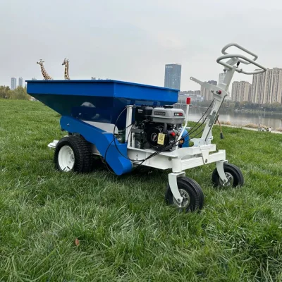 Efficient Self Propelled Dual Disc Gasoline Type Fertilizer Spreader Suitable for Lawns and Gardens
