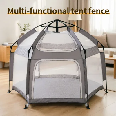 Children's Sports Toy Tent Summer Outdoor Breathable Foldable Baby Playhouse No Assembly Required Playpen/Corral 110x135cm 0-24