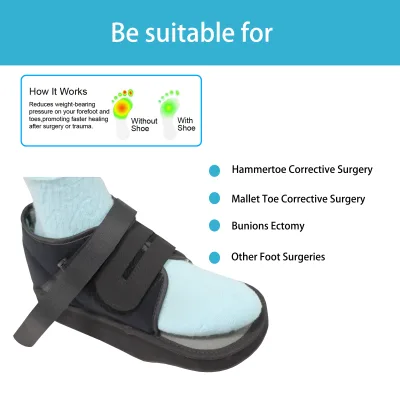 Premium Comfort Air Cushion Walking Boot for Foot Decompression - Shock-Absorbing High Splint for Swelling Relief