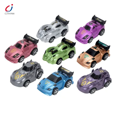 Chengji Friction Toy Sports Car Simulate Multiple Creative Racing Scene Pull Back Mini Plastic Car Toys for Boys Kids Toddler