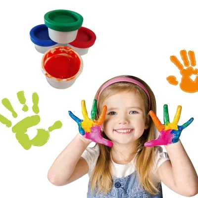 OEM Design Mini Finger Paint Toy Kit Educational 4 Colors 22ML Funny Washable Finger Painting Kit for Kids Children Artists