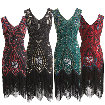 1920s Party Flapper Dress Fancy Costume Women Sequin Dress up